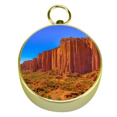 Talampaya National Park Landscape, La Rioja, Argentina045 Gold Compasses by dflcprintsclothing