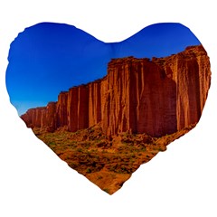 Talampaya National Park Landscape, La Rioja, Argentina045 Large 19  Premium Flano Heart Shape Cushions by dflcprintsclothing