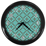 Tiles Wall Clock (Black) Front