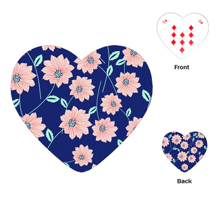 Floral Playing Cards Single Design (Heart)