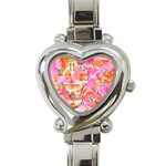 color of world Heart Italian Charm Watch Front