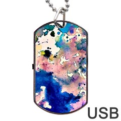 Complementary Contrast Dog Tag Usb Flash (one Side) by ginnyden