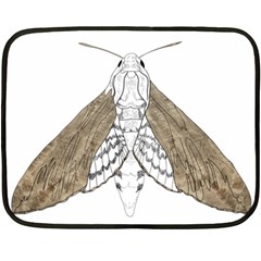 Surreal Moth At Night Fleece Blanket (mini) by GretaBerlin