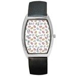 Happy Doodle Laugh Barrel Style Metal Watch Front