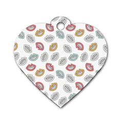 Happy Doodle Laugh Dog Tag Heart (two Sides) by tmsartbazaar