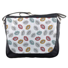 Happy Doodle Laugh Messenger Bag by tmsartbazaar