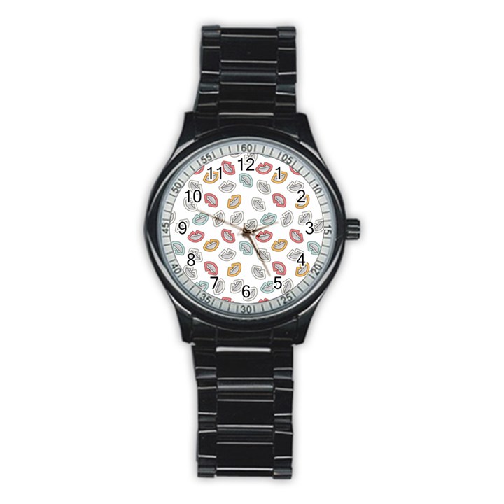 Happy Doodle Laugh Stainless Steel Round Watch