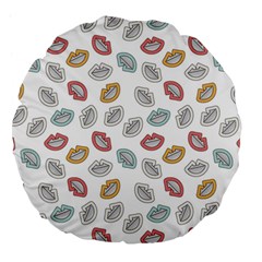 Happy Doodle Laugh Large 18  Premium Flano Round Cushions by tmsartbazaar