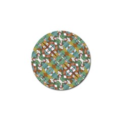 Multicolored Collage Print Pattern Mosaic Golf Ball Marker (10 Pack)