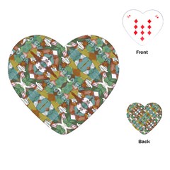 Multicolored Collage Print Pattern Mosaic Playing Cards Single Design (heart) by dflcprintsclothing