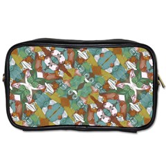 Multicolored Collage Print Pattern Mosaic Toiletries Bag (two Sides)