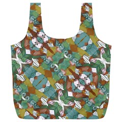 Multicolored Collage Print Pattern Mosaic Full Print Recycle Bag (xl)