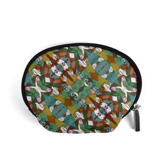 Multicolored Collage Print Pattern Mosaic Accessory Pouch (small)