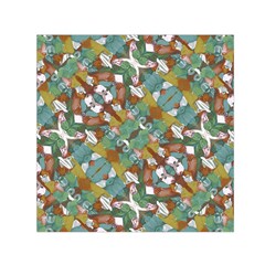 Multicolored Collage Print Pattern Mosaic Small Satin Scarf (square) by dflcprintsclothing