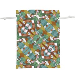 Multicolored Collage Print Pattern Mosaic  Lightweight Drawstring Pouch (xl) by dflcprintsclothing