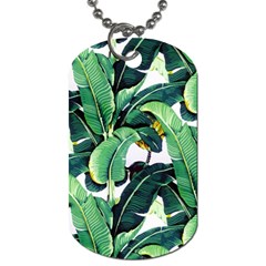 Tropical Banana Leaves Dog Tag (one Side) by goljakoff