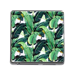 Tropical Banana Leaves Memory Card Reader (square 5 Slot) by goljakoff