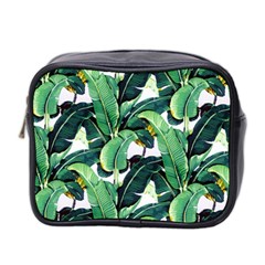 Tropical Banana Leaves Mini Toiletries Bag (two Sides) by goljakoff