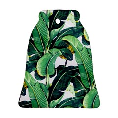 Tropical Banana Leaves Bell Ornament (two Sides) by goljakoff