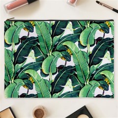 Tropical Banana Leaves Cosmetic Bag (xxxl) by goljakoff