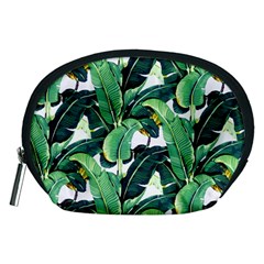 Tropical Banana Leaves Accessory Pouch (medium) by goljakoff