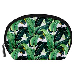 Tropical Banana Leaves Accessory Pouch (large) by goljakoff