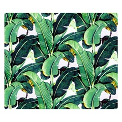 Tropical Banana Leaves Double Sided Flano Blanket (small)  by goljakoff