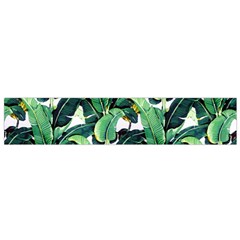 Tropical Banana Leaves Small Flano Scarf by goljakoff