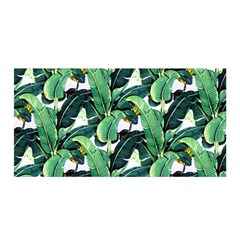 Tropical Banana Leaves Satin Wrap by goljakoff