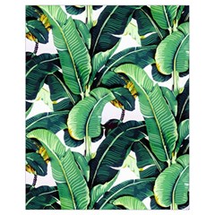 Tropical Banana Leaves Drawstring Bag (small) by goljakoff