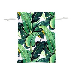 Tropical Banana Leaves Lightweight Drawstring Pouch (m) by goljakoff