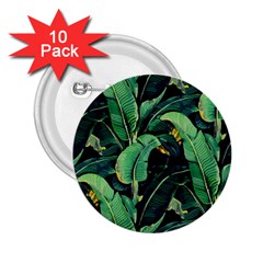 Night Tropical Banana Leaves 2 25  Buttons (10 Pack)  by goljakoff