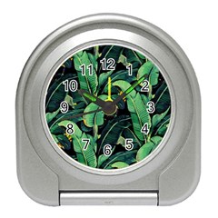 Night Tropical Banana Leaves Travel Alarm Clock by goljakoff