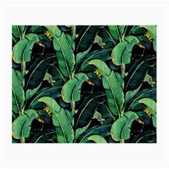 Night Tropical Banana Leaves Small Glasses Cloth by goljakoff