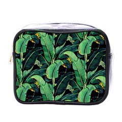 Night Tropical Banana Leaves Mini Toiletries Bag (one Side) by goljakoff