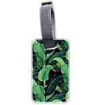 Night tropical banana leaves Luggage Tag (two sides) Front