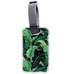 Night tropical banana leaves Luggage Tag (two sides) Back