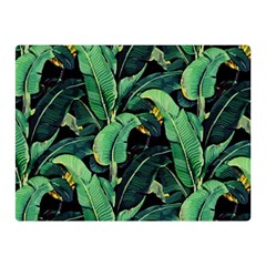 Night Tropical Banana Leaves Double Sided Flano Blanket (mini)  by goljakoff