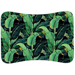 Night Tropical Banana Leaves Velour Seat Head Rest Cushion by goljakoff