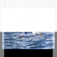 Seagull Flying Over Sea, Montevideo, Uruguay Rectangular Jigsaw Puzzl by dflcprintsclothing