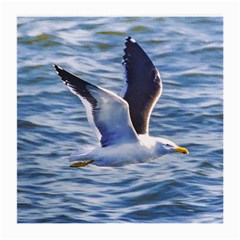 Seagull Flying Over Sea, Montevideo, Uruguay Medium Glasses Cloth (2 Sides) by dflcprintsclothing