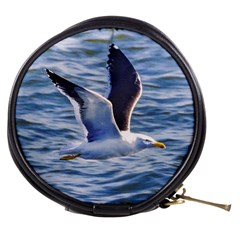 Seagull Flying Over Sea, Montevideo, Uruguay Mini Makeup Bag by dflcprintsclothing