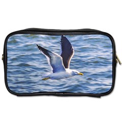 Seagull Flying Over Sea, Montevideo, Uruguay Toiletries Bag (one Side) by dflcprintsclothing