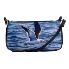 Seagull Flying Over Sea, Montevideo, Uruguay Shoulder Clutch Bag by dflcprintsclothing