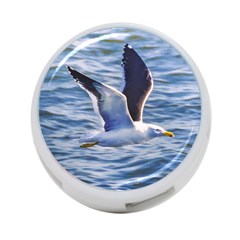 Seagull Flying Over Sea, Montevideo, Uruguay 4-port Usb Hub (one Side) by dflcprintsclothing