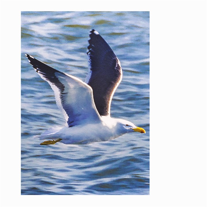 Seagull Flying Over Sea, Montevideo, Uruguay Large Garden Flag (Two Sides)