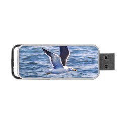 Seagull Flying Over Sea, Montevideo, Uruguay Portable Usb Flash (one Side) by dflcprintsclothing