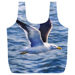 Seagull Flying Over Sea, Montevideo, Uruguay Full Print Recycle Bag (xxl) by dflcprintsclothing