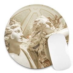 Apollo And Daphne Bernini Masterpiece, Italy Round Mousepads by dflcprintsclothing