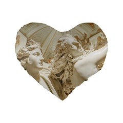 Apollo And Daphne Bernini Masterpiece, Italy Standard 16  Premium Heart Shape Cushions by dflcprintsclothing